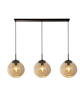 Punch pendant light Mild steel, Black glass