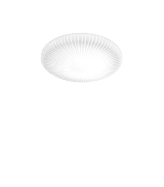 Atrium LED-Deckenleuchte aus Kunststoff, weißes Aluminium