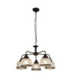 Highworth pendant light Mild steel, Clear glass, black