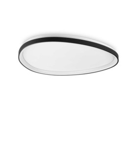 Lámpara de techo LED Gemini Metal, plástico negro
