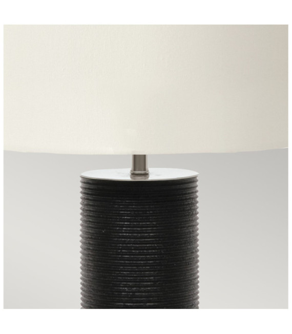 Lámpara de mesa Ripple de porcelana negra