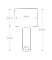 Lampe de table Ripple Porcelaine Noir