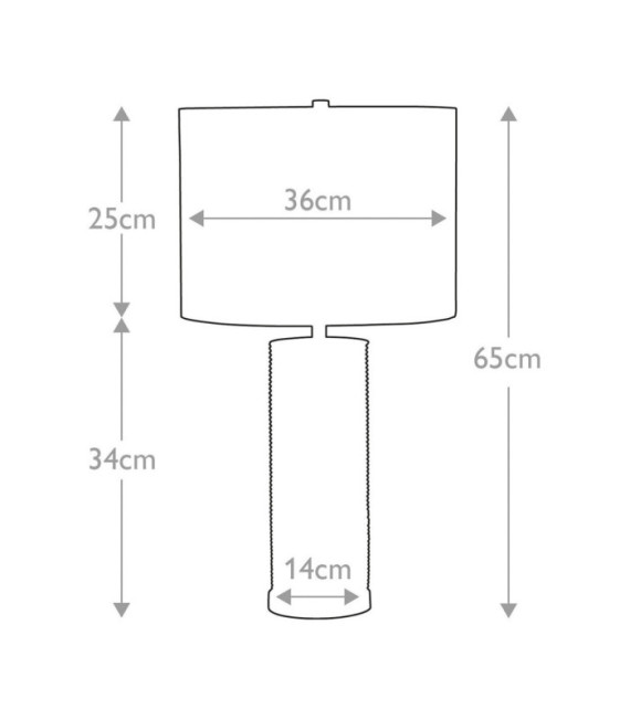 Lampe de table Ripple Porcelaine Blanc