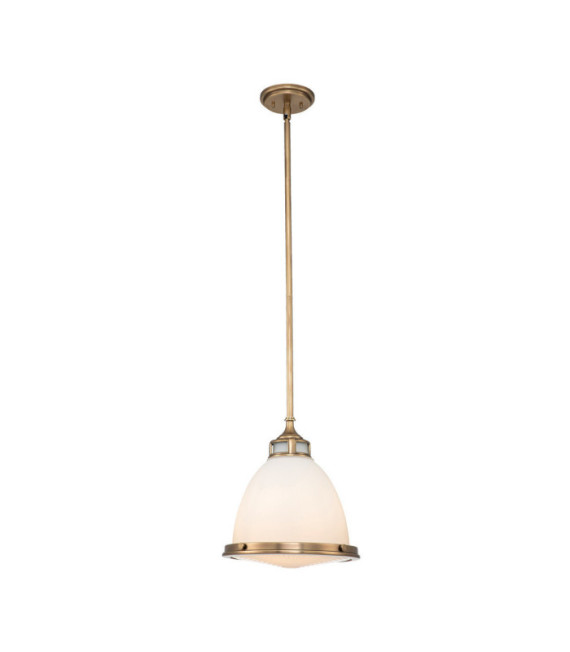 Hinkley Pendant Lamp Glass, Steel Brass Heritage