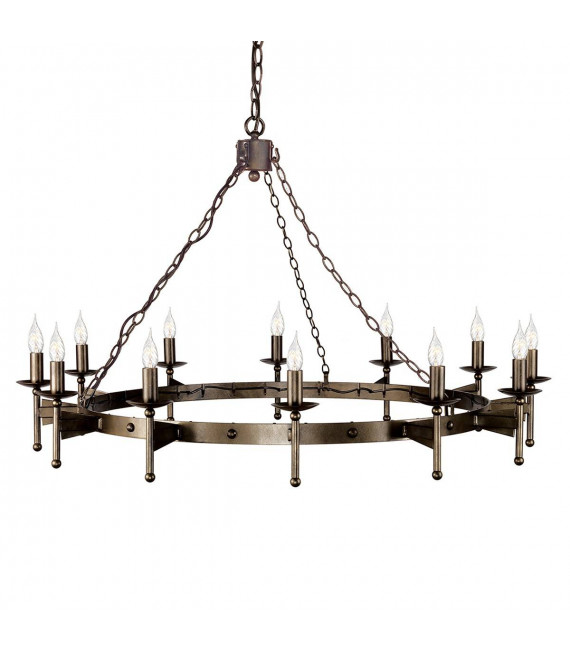 plafonnier ventilateur vintage 2 ampoules e27 max 60w brun patiné