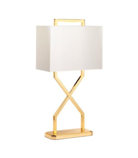 Cross Tischlampe Stahl poliert Gold