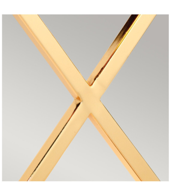 Cross Tischlampe Stahl poliert Gold