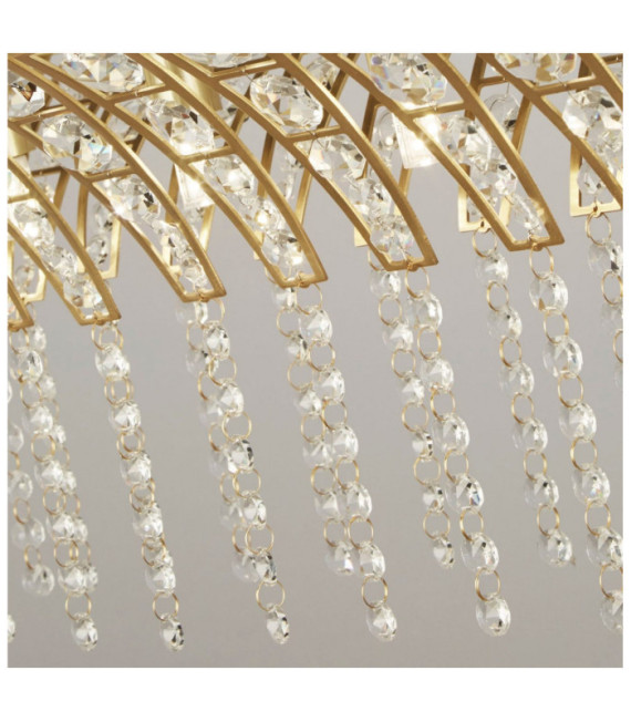Gemma pendant light Mild steel, glass Brass