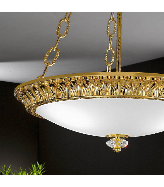 Lampadario classico MILADY in oro con 3 lampadine francesi