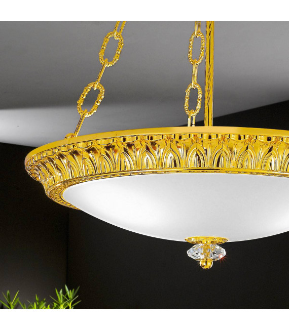 Klassische Pendelleuchte MILADY 24 Carat Gold 3 Glühbirnen