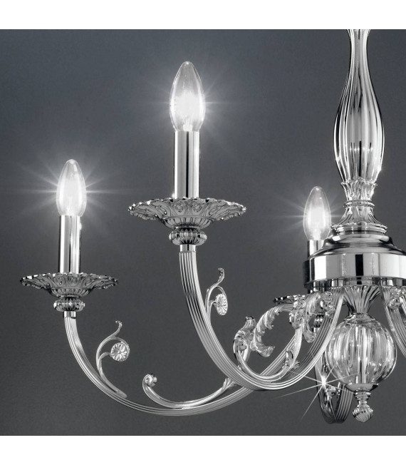 Candeliere classico PISANI cromato 5 lampadine