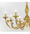 Chandelier classique PISANI or Français 8 ampoules