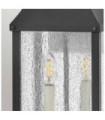 Beacon exterior wall light Transparent seeded glass, Museum aluminum Black