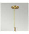 Brianna pendant lamp Steel and linen lampshade Burnished brass