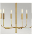 Brianna pendant lamp Steel and linen lampshade Burnished brass