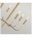 Brianna pendant lamp Steel and linen lampshade Burnished brass