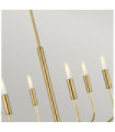 Brianna pendant lamp Steel and linen lampshade Burnished brass