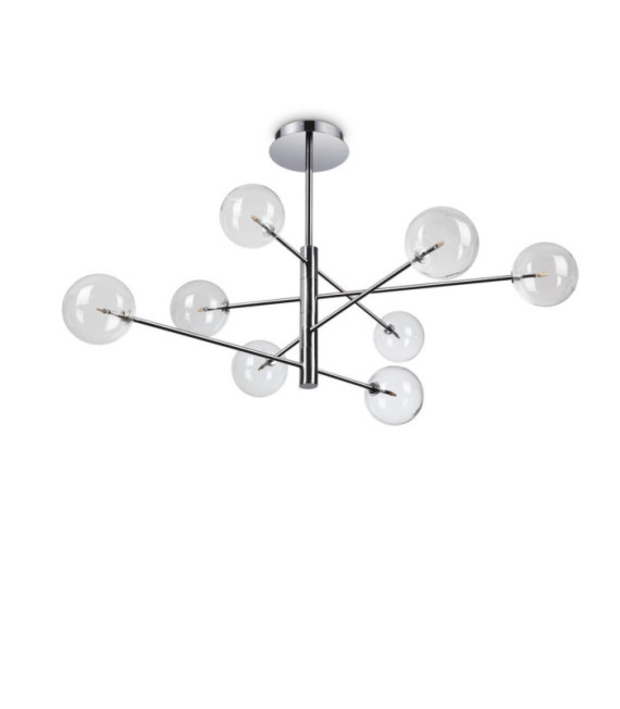 EQUINOXE Ceiling Light Glass, Chrome Metal