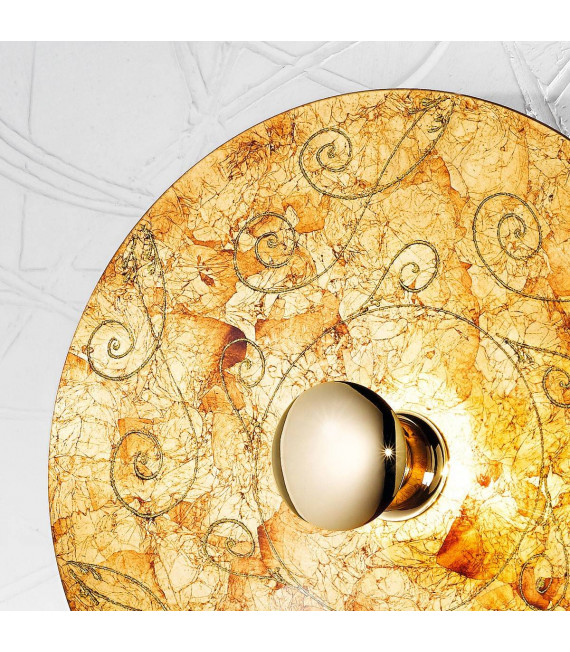 Applique di design LUNA 24 carati oro 1 lampadina