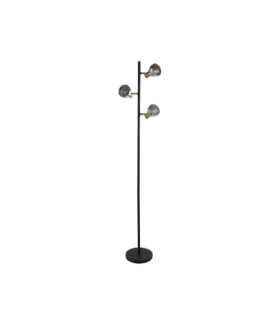 Lampadaire Westminster Acier doux Laiton satiné,Fumé,Noir