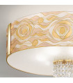 Plafonnier design EMOZIONE Or 24 Carats 6 ampoules