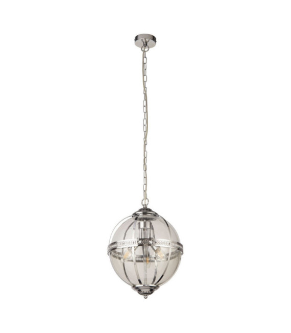 Coronet Pendelleuchte Weichstahl, Chromglas