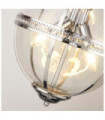 Coronet pendant light Mild steel, Chrome glass