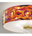 Plafonnier design EMOZIONE Or 24 Carats 6 ampoules