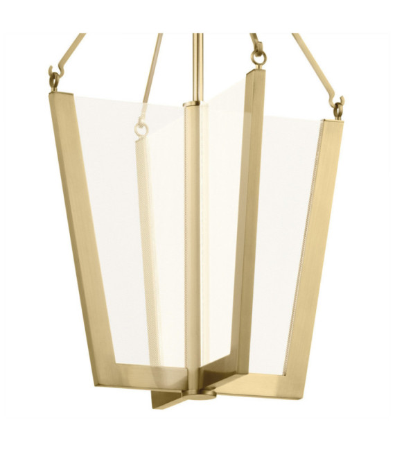 Suspension LED Kichler Fer,guide de lumière transparent,acrylique,aluminium L'or champenois