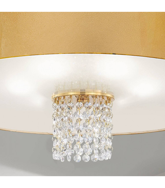 Plafonnier design EMOZIONE Or 24 Carats 6 ampoules