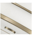 Plafonnier Fusion Verre Opale,Acier Laiton naturel peint
