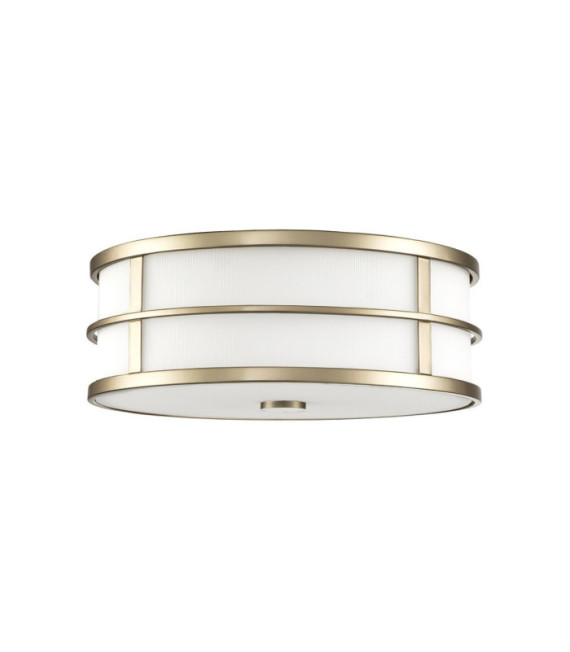 Plafonnier Fusion Verre Opale,Acier Laiton naturel peint