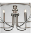 Suspension Capitol Acier Nickel brossé