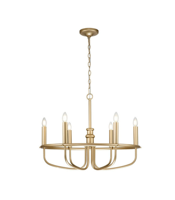 Suspension Capitol Acier Laiton naturel peint