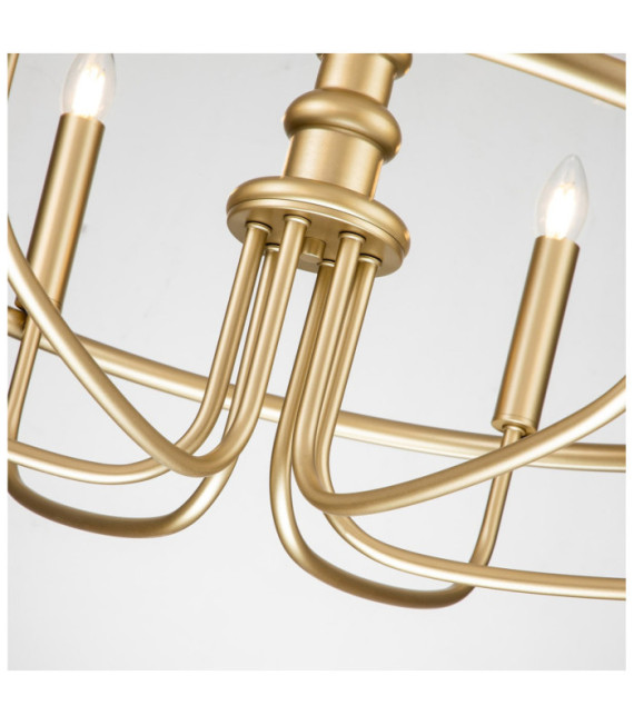 Suspension Capitol Acier Laiton naturel peint