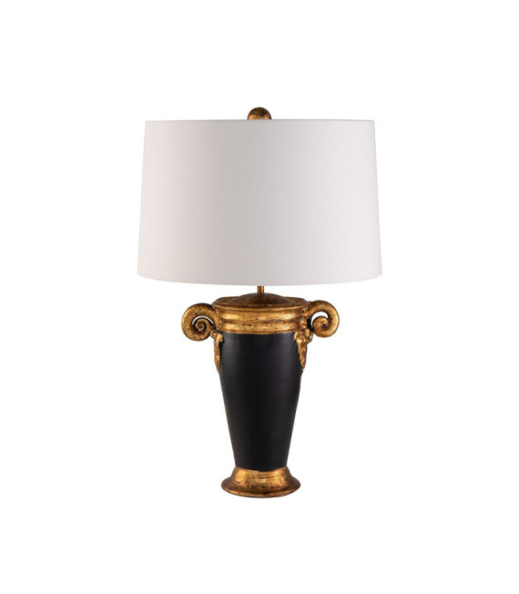 Gallier table lamp Fabric, resin, steel Black, Gold