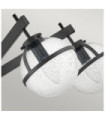 Hollis ceiling light Steel, transparent grained glass Black