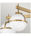 Hollis Ceiling Light Opal Glass, Heritage Brass Steel