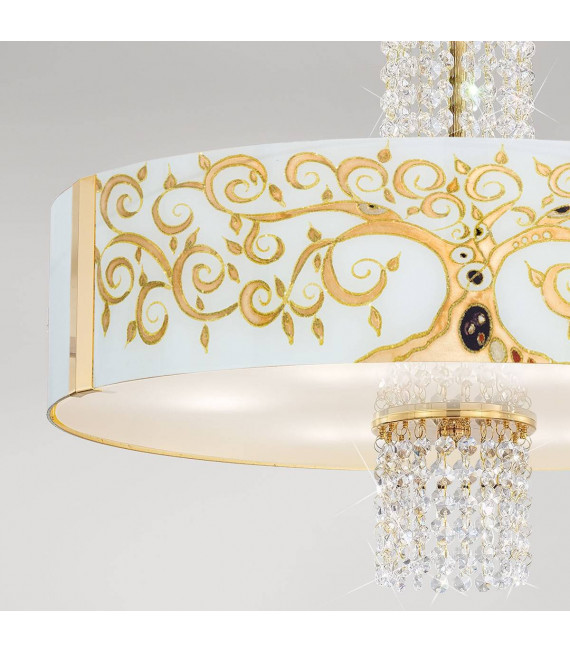 Lampada a sospensione design EMOZIONE 24 carati in oro 6 lampadine