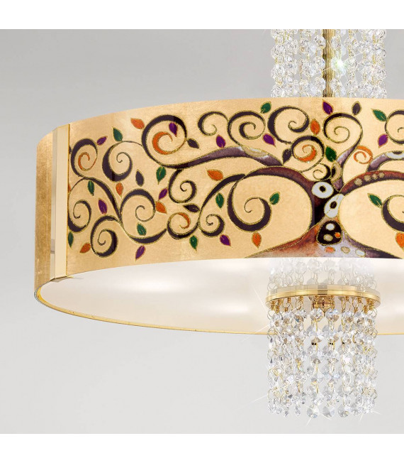 Lampada a sospensione design EMOZIONE 24 carati in oro 6 lampadine