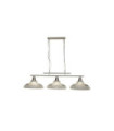 Bistro pendant light Mild steel, glass Light and satin silver