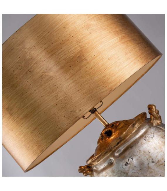 Jackson Parchment Table Lamp, Steel, Resin Aged Silver