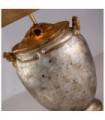 Jackson Parchment Table Lamp, Steel, Resin Aged Silver