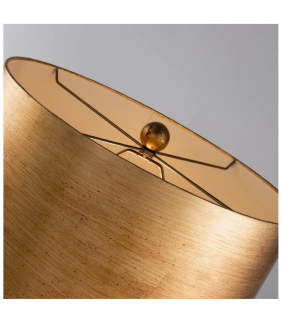Lampe de table Jackson Parchemin,Acier,Résine Argent vieilli