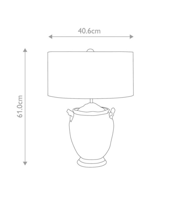Lampe de table Jackson Parchemin,Acier,Résine Argent vieilli