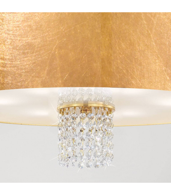 Plafonnier design EMOZIONE Or 24 Carats 6 ampoules