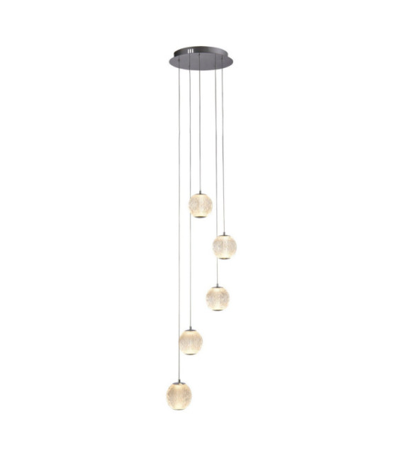 Allure pendant light Mild steel, acrylic Chrome