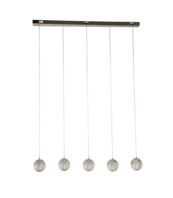 Lampada a sospensione Allure Acciaio dolce, acrilico cromato