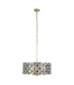Iris pendant light Mild steel, glass Brass