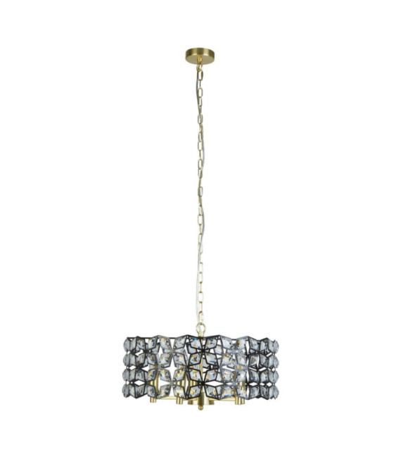Suspension Iris Acier doux,verre Laiton